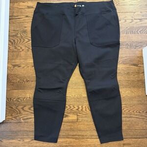 Carhartt Force Women's Fitted 3X 24W/26W Midweight Cropped Pocket Legging Black